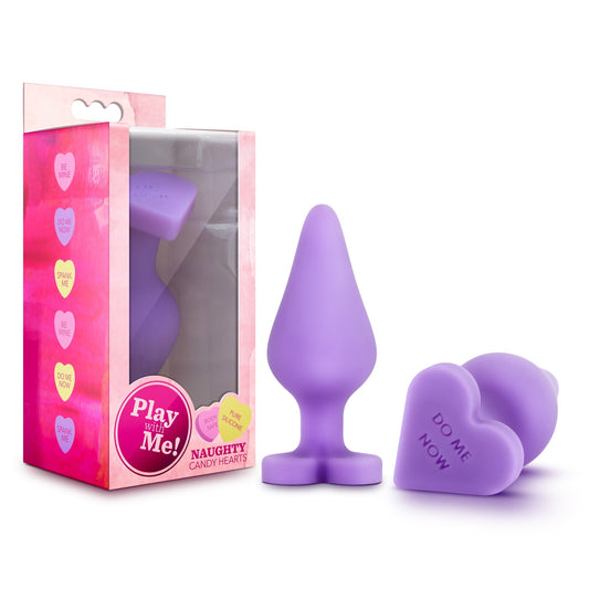 Play w Me Naughty Candy Heart- Purp – Rechargeable, Discreet, Intimate Wellness Accessory – Quiet, Rechargeable, Waterproof, Couples & Solo Use, Discreet Intimate Wellness Accessory