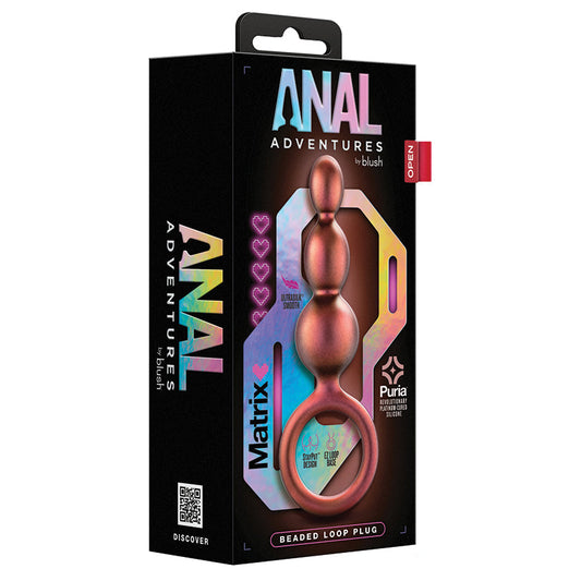 Anal Adventures Matrix Beaded Loop Plug-Copper.