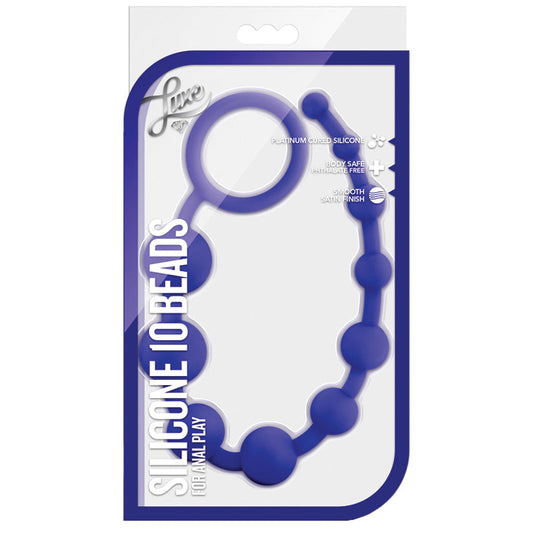 Luxe Silicone 10 Beads-Blue.