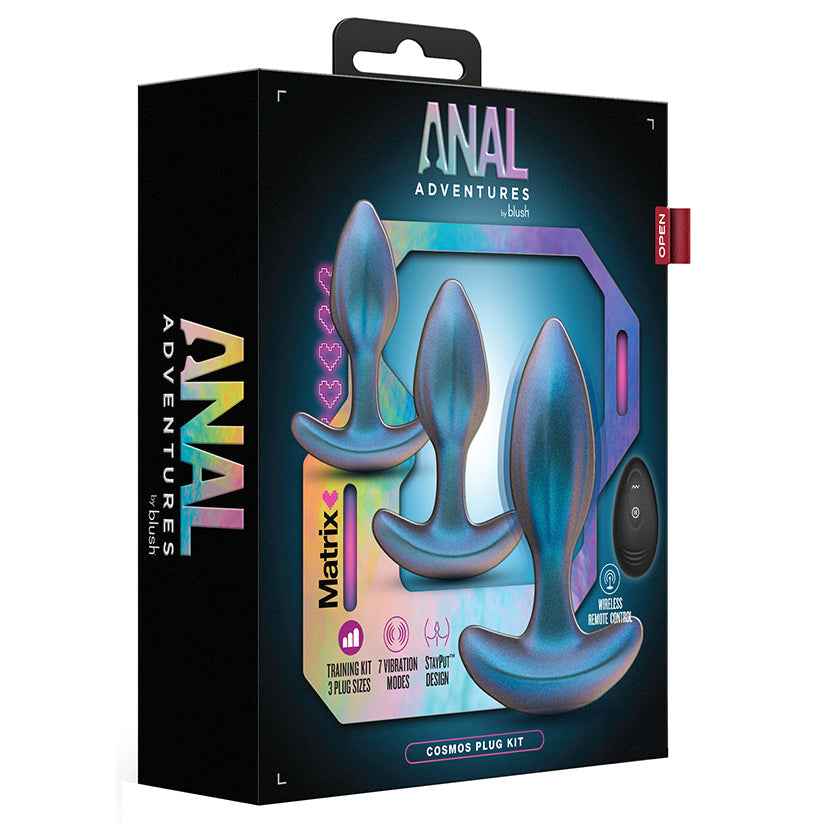 Anal Adventures Matrix Cosmos Plug Kit-Lunar Blue.