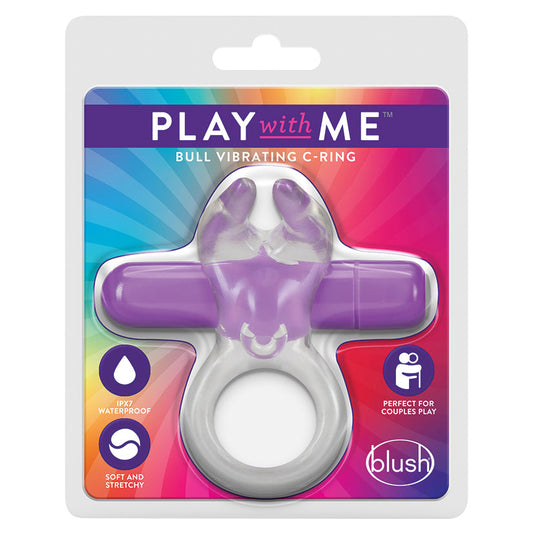 Play with Me Bull Vibrating C-Ring-Purple.