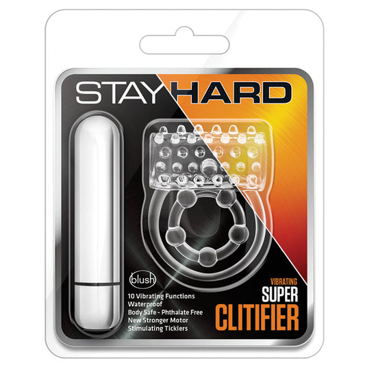 Stay Hard Vibrating Super Clitifier-Clear.