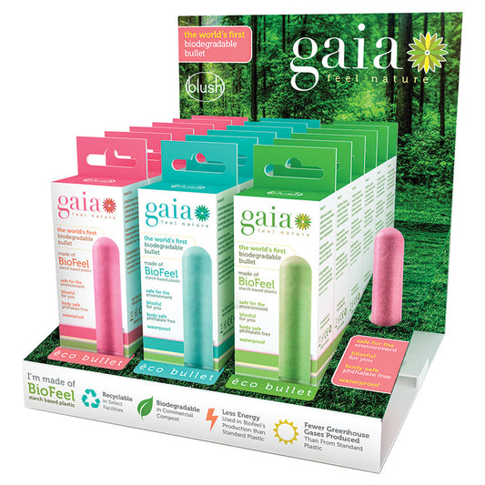 Gaia Eco Bullet Display of 18 Assorted.