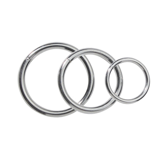 Metal Ring Set - 3 pc 1.25/1.75/2" – Rechargeable, Discreet, Intimate Wellness Accessory – Quiet, Rechargeable, Waterproof, Couples & Solo Use, Discreet Intimate Wellness Accessory