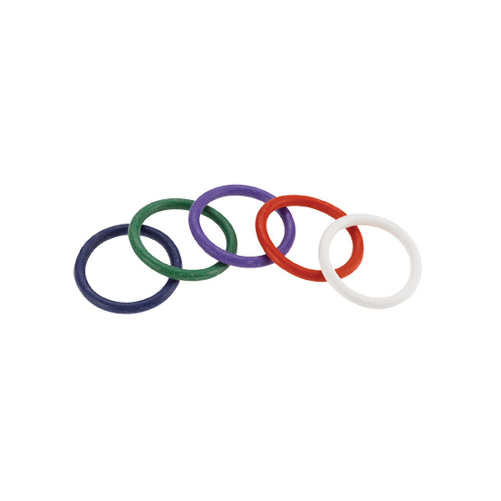 Rainbow Rubber Ring 5 Pack 1.5" – Rechargeable, Discreet, Intimate Wellness Accessory – Quiet, Rechargeable, Waterproof, Couples & Solo Use, Discreet Intimate Wellness Accessory