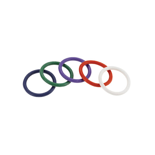 Rainbow Rubber Ring 5 Pack 1.5" – Rechargeable, Discreet, Intimate Wellness Accessory – Quiet, Rechargeable, Waterproof, Couples & Solo Use, Discreet Intimate Wellness Accessory
