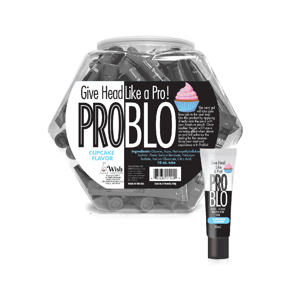 ProBlo Cupcake Flavor Pleasure Gel 65pc – Rechargeable, Discreet, Intimate Wellness Accessory – Quiet, Rechargeable, Waterproof, Couples & Solo Use, Discreet Intimate Wellness Accessory