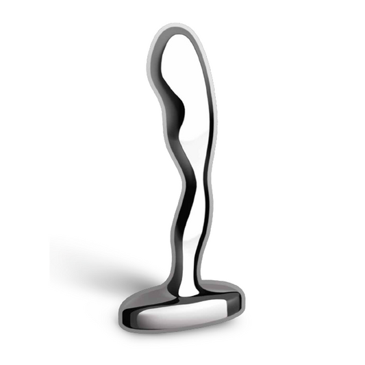 b-Vibe Prostate Plug - Stainless Steel – Rechargeable, Discreet, Intimate Wellness Accessory – Quiet, Rechargeable, Waterproof, Couples & Solo Use, Discreet Intimate Wellness Accessory