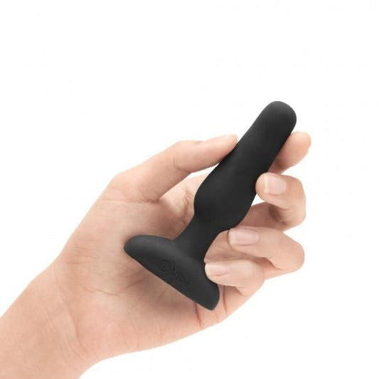 b-Vibe Novice Plug Black – Rechargeable, Discreet, Intimate Wellness Accessory – Quiet, Rechargeable, Waterproof, Couples & Solo Use, Discreet Intimate Wellness Accessory