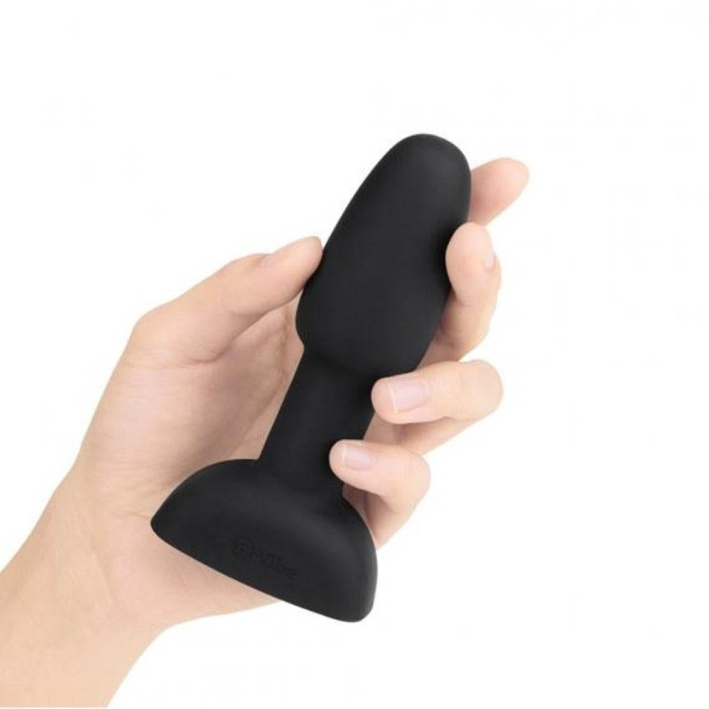 b-Vibe Rimming Plug Petite - Black – Rechargeable, Discreet, Intimate Wellness Accessory – Quiet, Rechargeable, Waterproof, Couples & Solo Use, Discreet Intimate Wellness Accessory