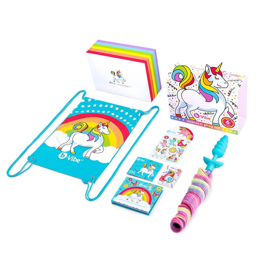 Unicorn Plug Limited Edition Set - 6pc * – Rechargeable, Discreet, Intimate Wellness Accessory – Quiet, Rechargeable, Waterproof, Couples & Solo Use, Discreet Intimate Wellness Accessory