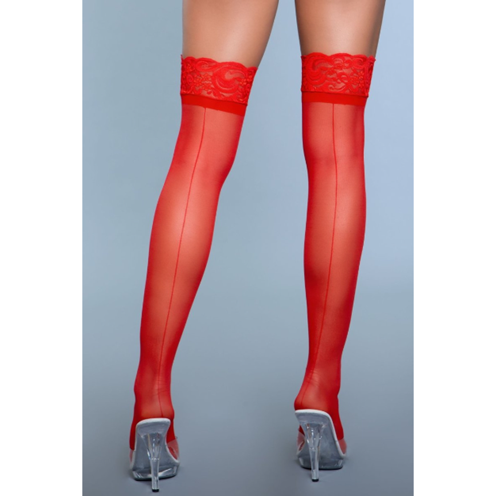 Keep A Secret Thigh Highs - Red – Rechargeable, Discreet, Intimate Wellness Accessory – Quiet, Rechargeable, Waterproof, Couples & Solo Use, Discreet Intimate Wellness Accessory