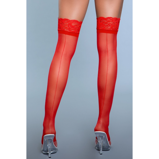 Keep A Secret Thigh Highs - Red – Rechargeable, Discreet, Intimate Wellness Accessory – Quiet, Rechargeable, Waterproof, Couples & Solo Use, Discreet Intimate Wellness Accessory