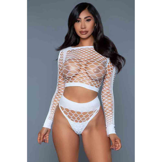 Play With Me Bodystocking - White – Rechargeable, Discreet, Intimate Wellness Accessory – Quiet, Rechargeable, Waterproof, Couples & Solo Use, Discreet Intimate Wellness Accessory