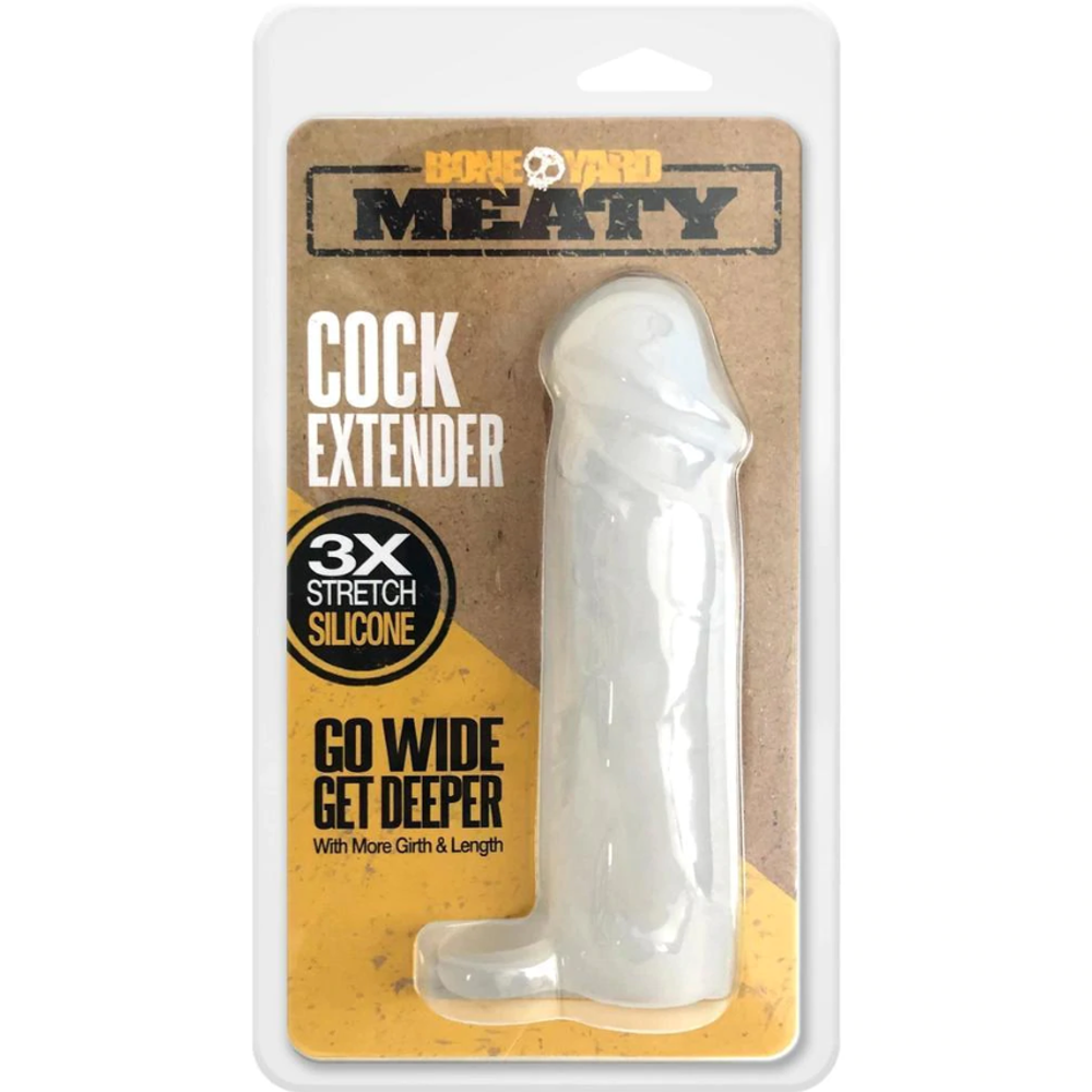 Meaty male Extender - Clear – Rechargeable, Discreet, Intimate Wellness Accessory – Quiet, Rechargeable, Waterproof, Couples & Solo Use, Discreet Intimate Wellness Accessory