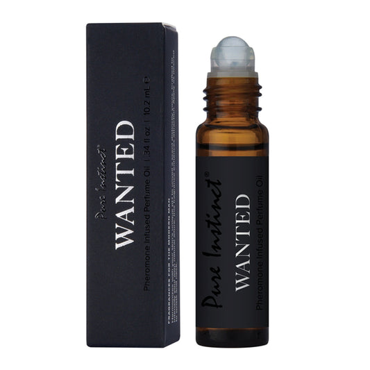 Men's Pheromone Roll-On - Wanted 10ml – Rechargeable, Discreet, Intimate Wellness Accessory – Quiet, Rechargeable, Waterproof, Couples & Solo Use, Discreet Intimate Wellness Accessory