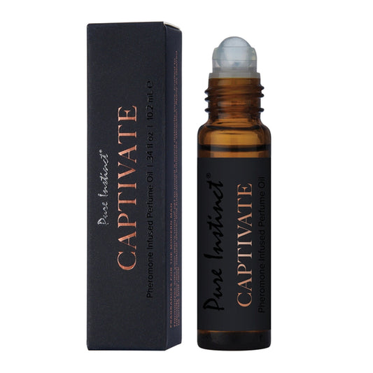 Men's Pheromone Roll-On - Captivate 10ml – Rechargeable, Discreet, Intimate Wellness Accessory – Quiet, Rechargeable, Waterproof, Couples & Solo Use, Discreet Intimate Wellness Accessory