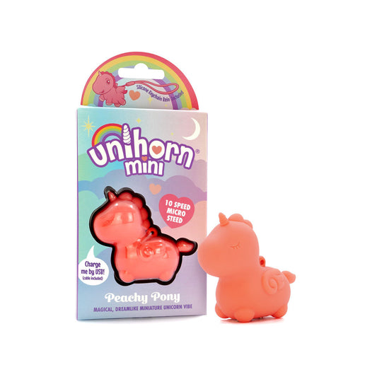 Unihorn Mini - Peachy Pony – Rechargeable, Discreet, Intimate Wellness Accessory – Quiet, Rechargeable, Waterproof, Couples & Solo Use, Discreet Intimate Wellness Accessory
