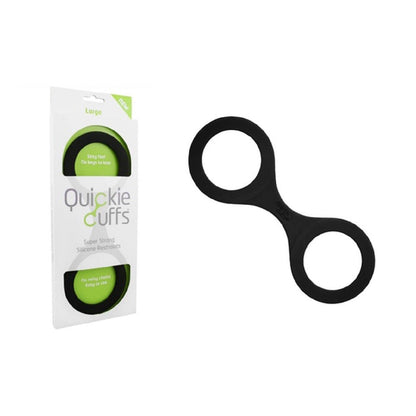 Quickie Cuffs - Large - Black – Rechargeable, Discreet, Intimate Wellness Accessory – Quiet, Rechargeable, Waterproof, Couples & Solo Use, Discreet Intimate Wellness Accessory