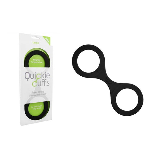 Quickie Cuffs - Large - Black – Rechargeable, Discreet, Intimate Wellness Accessory – Quiet, Rechargeable, Waterproof, Couples & Solo Use, Discreet Intimate Wellness Accessory