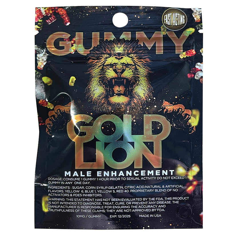 Gold Lion Gummy Single Pack.