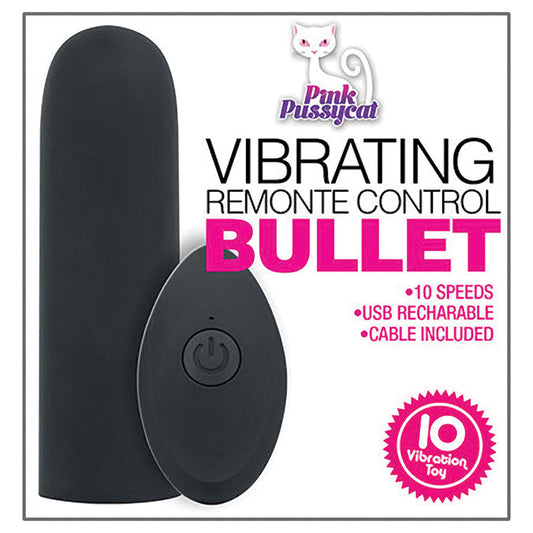 Pink Pussycat Vibrating Remote Control Bullet.