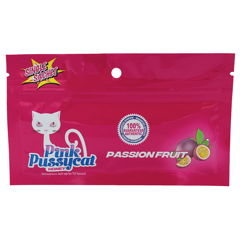 Pink Pussycat Passionfruit Honey Single Pack.