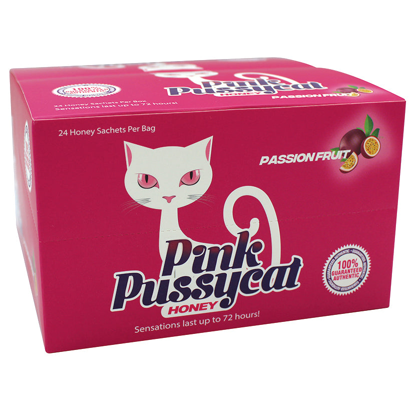 Pink Pussycat Passionfruit Honey Single Pack Display of 24.