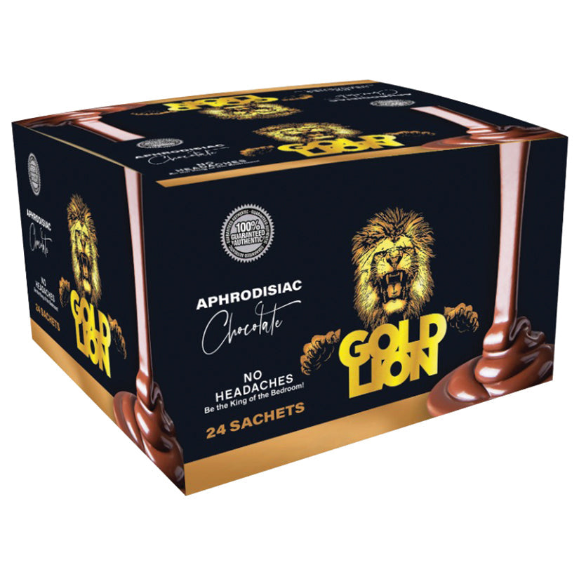 Gold Lion Chocolate Single Pack Display of 24.