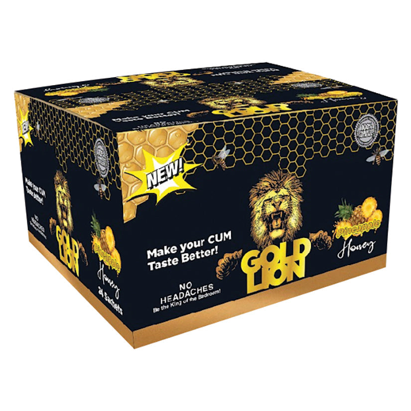 Gold Lion Pineapple Honey Single Pack Display of 24.