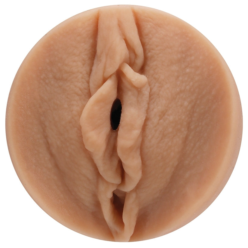 Squeeze line with her own hard-case masturbator. It's designed to put the<br>power in your hands and features a squeezable grip and suction-adjusting cap<br>that let you vary each stroke. Molded directly from Leo's body
