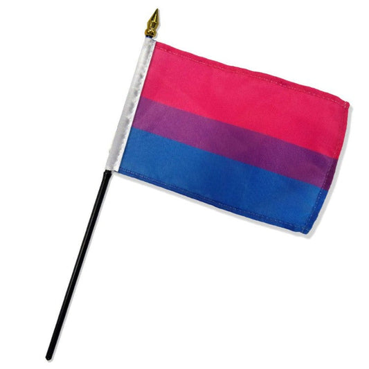 Bisexual 4"x 6" Stick Flag – Rechargeable, Discreet, Intimate Wellness Accessory – Quiet, Rechargeable, Waterproof, Couples & Solo Use, Discreet Intimate Wellness Accessory