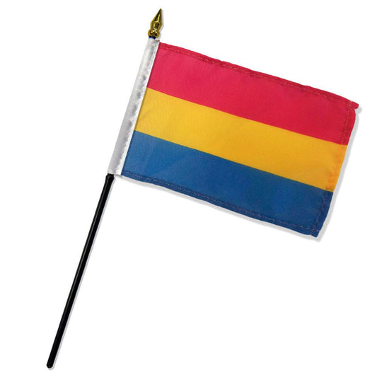 Pansexual 4"x 6" Stick Flag – Rechargeable, Discreet, Intimate Wellness Accessory – Quiet, Rechargeable, Waterproof, Couples & Solo Use, Discreet Intimate Wellness Accessory