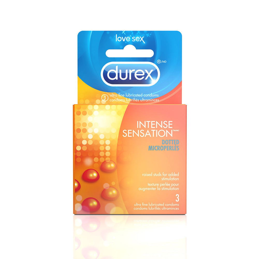 Durex Intense Sensation Studded - 3 pk – Rechargeable, Discreet, Intimate Wellness Accessory – Quiet, Rechargeable, Waterproof, Couples & Solo Use, Discreet Intimate Wellness Accessory