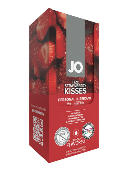 JO H2O Foil Display Box - Strawberry - Lubricant 0.34 floz / 10 mL – Rechargeable, Discreet, Intimate Wellness Accessory – Quiet, Rechargeable, Waterproof, Couples & Solo Use, Discreet Intimate Wellness Accessory
