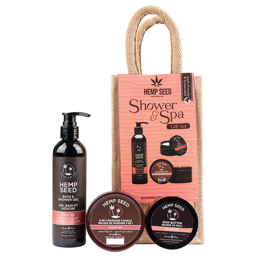 Earthly Body Hemp Seed Holiday Jute Bag-Isle of You.
