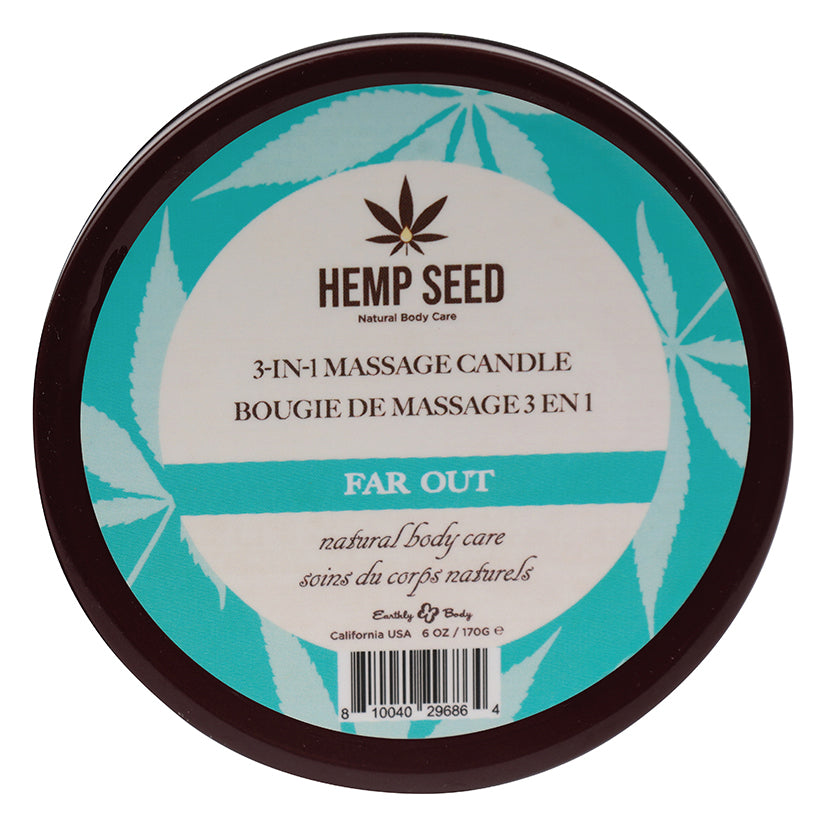 Hemp Seed 3-in-1 Massage Candle-Far Out 6oz.