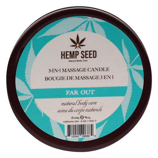 Hemp Seed 3-in-1 Massage Candle-Far Out 6oz.