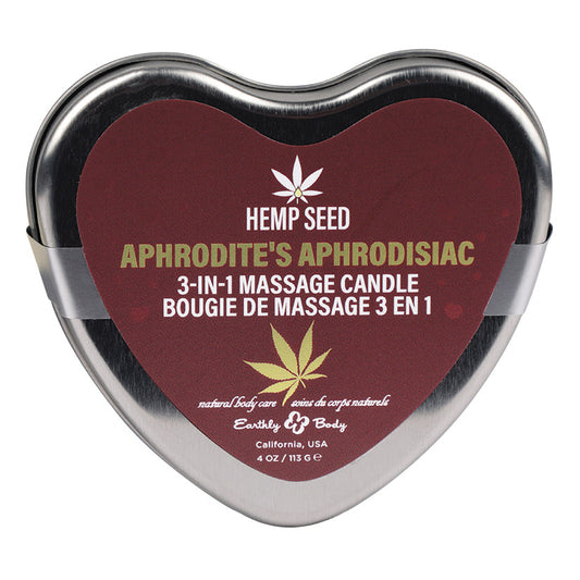 Earthly Body Hemp Seed 3n1 Valentines Day Candles-Aphrodite's 4oz.