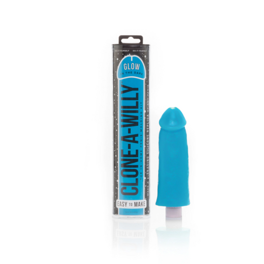 Clone A Willy Glow in the Dark - Blue – Rechargeable, Discreet, Intimate Wellness Accessory – Quiet, Rechargeable, Waterproof, Couples & Solo Use, Discreet Intimate Wellness Accessory