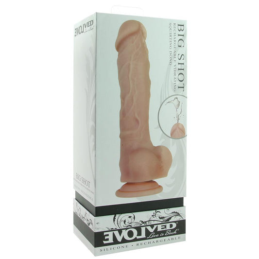 Evolved Big Shot VibratingSquirting Dong – Rechargeable, Discreet, Intimate Wellness Accessory – Quiet, Rechargeable, Waterproof, Couples & Solo Use, Discreet Intimate Wellness Accessory