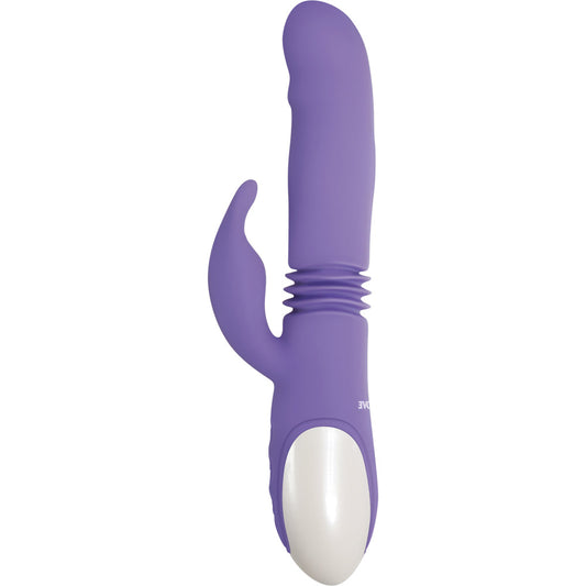 Evolved Thick & Thrust Bunny - Purple – Rechargeable, Discreet, Intimate Wellness Accessory – Quiet, Rechargeable, Waterproof, Couples & Solo Use, Discreet Intimate Wellness Accessory