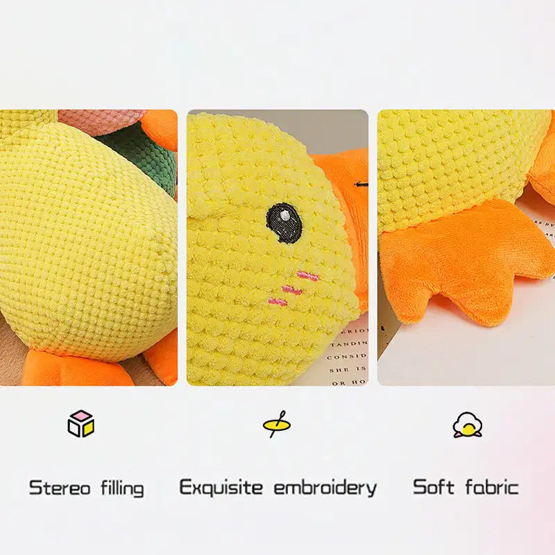 Durable Plush Chew Toy Duck