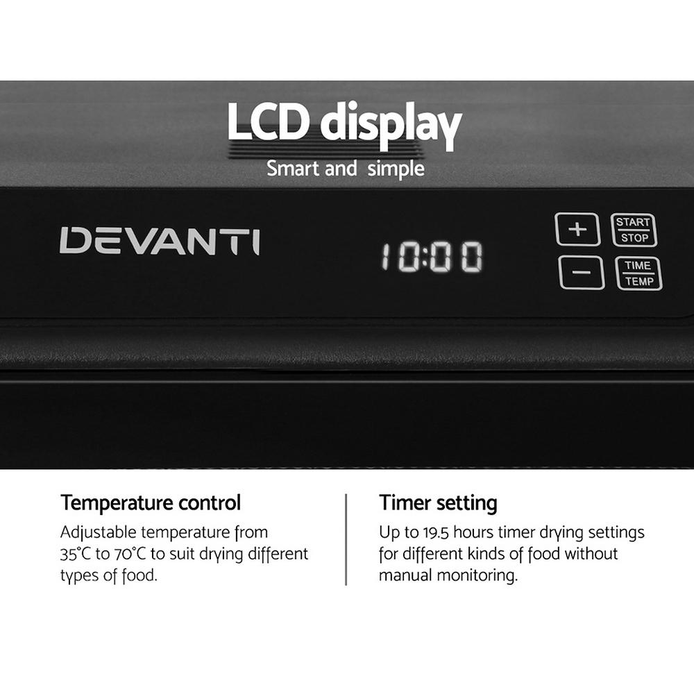 Devanti 6 Tray Food Dehydrators Commercial Beef Jerky Maker Fruit