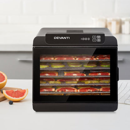 Devanti 6 Tray Food Dehydrators Commercial Beef Jerky Maker Fruit