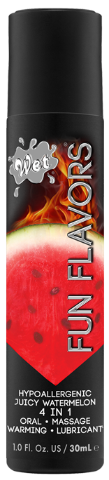 Wet® Fun Flavors®  Juicy Watermelon 1 Fl. Oz./30mL – Rechargeable, Discreet, Intimate Wellness Accessory – Quiet, Rechargeable, Waterproof, Couples & Solo Use, Discreet Intimate Wellness Accessory