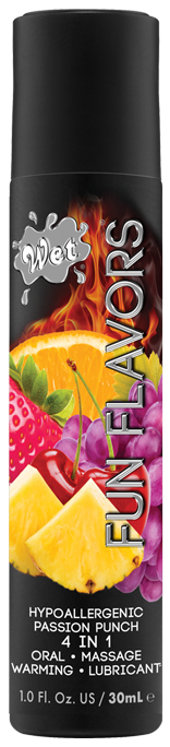 Wet® Fun Flavors® Passion Punch 1 Fl. Oz./30mL – Rechargeable, Discreet, Intimate Wellness Accessory – Quiet, Rechargeable, Waterproof, Couples & Solo Use, Discreet Intimate Wellness Accessory