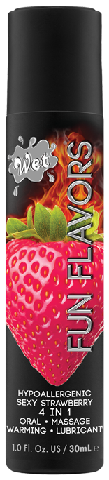 Fun Flavors® Sexy Strawberry 1 Fl. Oz./30mL – Rechargeable, Discreet, Intimate Wellness Accessory – Quiet, Rechargeable, Waterproof, Couples & Solo Use, Discreet Intimate Wellness Accessory