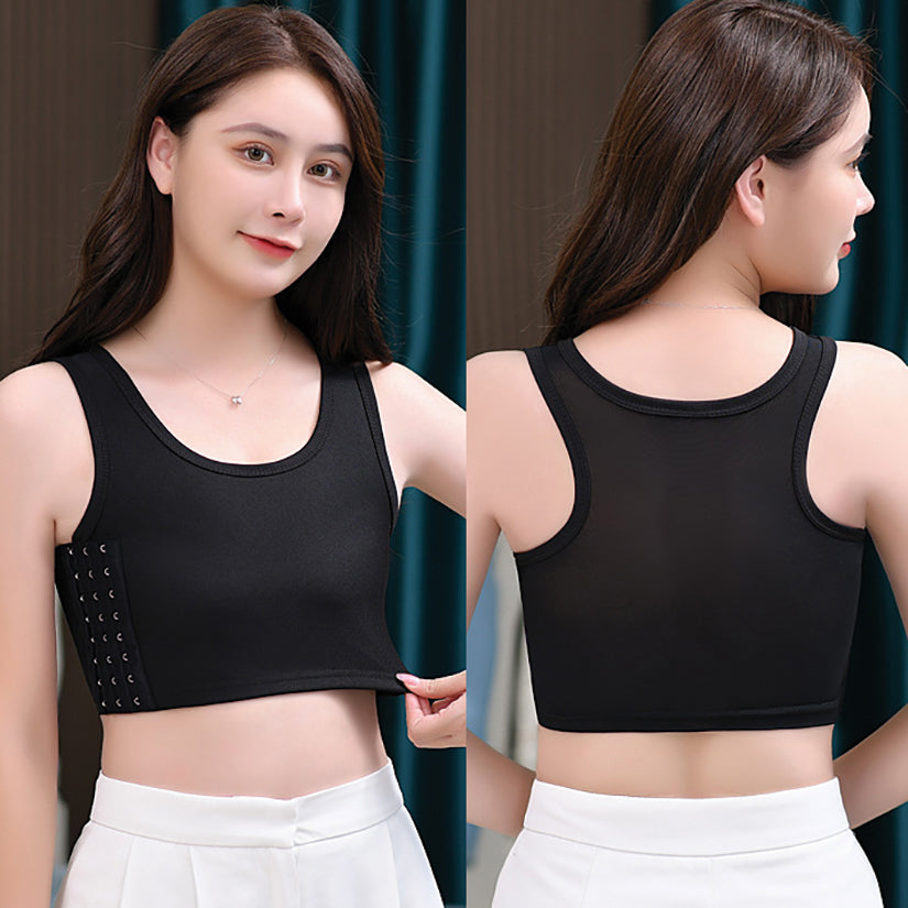 Gender Fluid Chest Compression Binder-Black Large-Boxed.