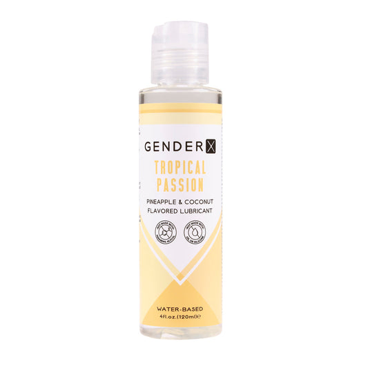 GenderX Tropical Passion Flavor personal lubricant 2oz – Rechargeable, Discreet, Intimate Wellness Accessory – Quiet, Rechargeable, Waterproof, Couples & Solo Use, Discreet Intimate Wellness Accessory